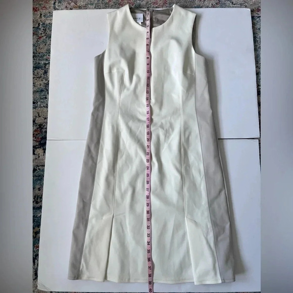 Akris Punto Neutral Sheath Midi Sleeveless Dress Women Size L - Picture 7 of 8